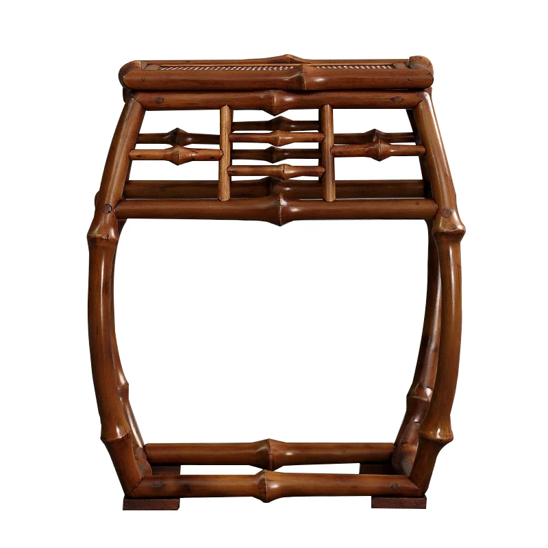 

round Bamboo Furniture Bamboo Series Antique Arhat Bamboo Original Bamboo Tea Stool Flower Stand Vase Holder