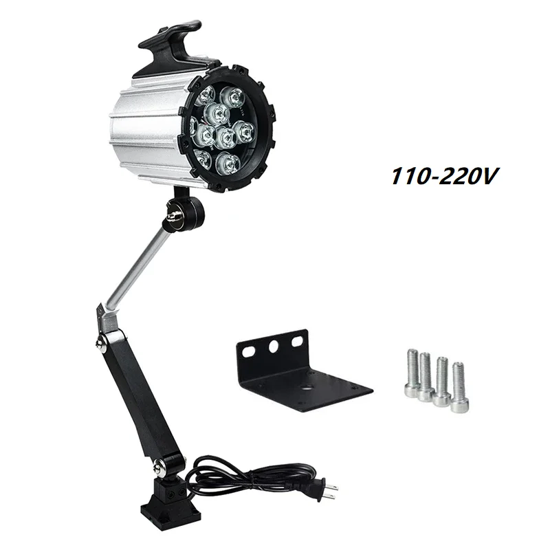 CNC Machine lamp Workshop lathe light Industrial lamp Waterproof Long Arm Oil dust-proof Fixed base 9W 110-220V garage lights