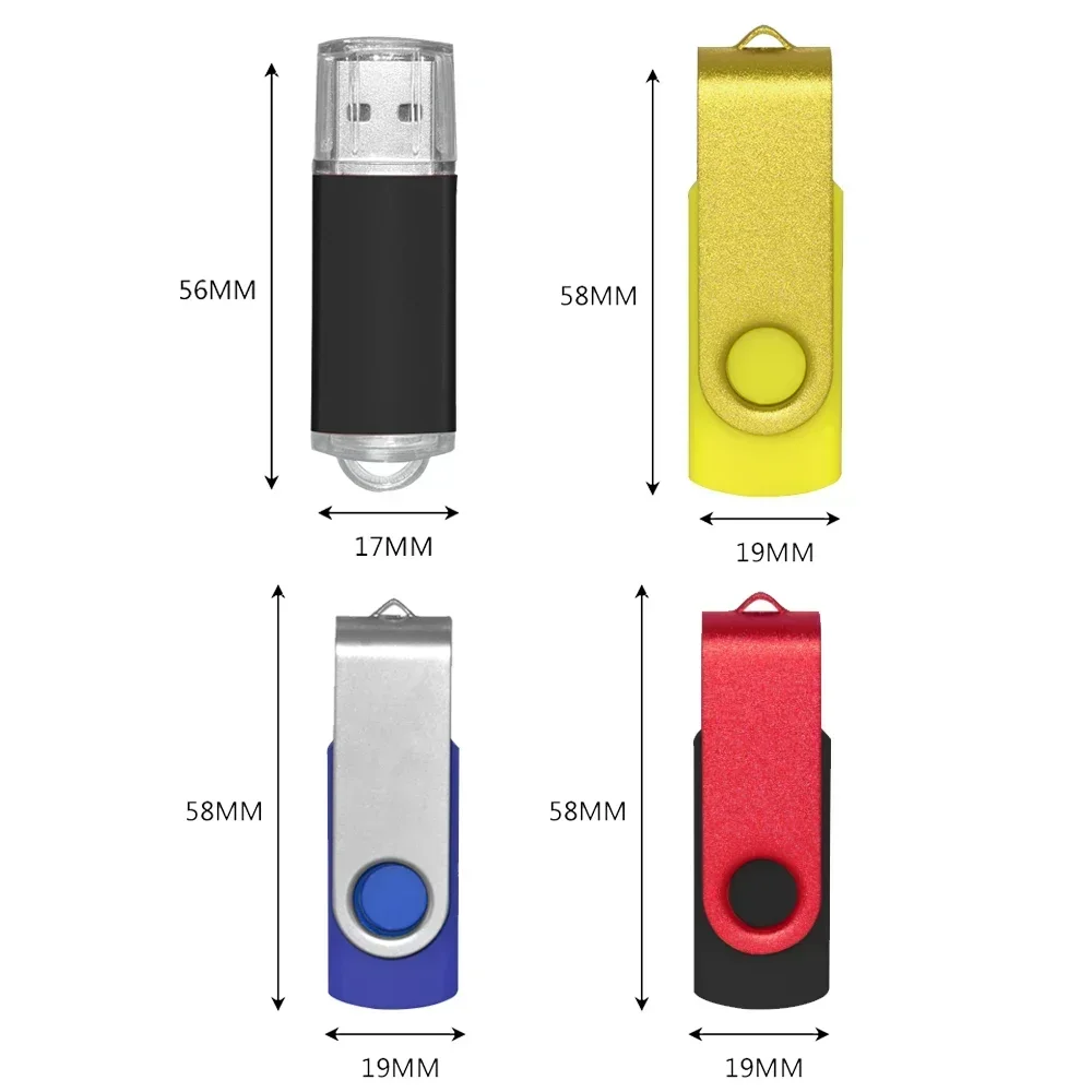 Free Logo USB Real Capacity 100pcs/lot Pendrive 1GB 2GB 4GB Business Gift USB Flash Pen Drive 64GB 256mb 128mb Memory Stick