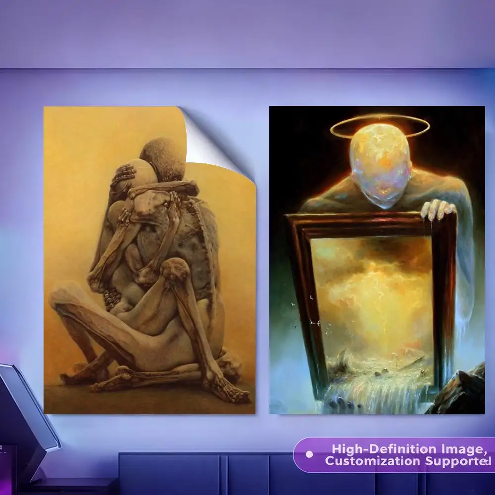 Art Z-Zdzislaw B-Beksinski Painting Calligraphy HD Canvas Poster Crease Free Waterproof All Space Wall Decor