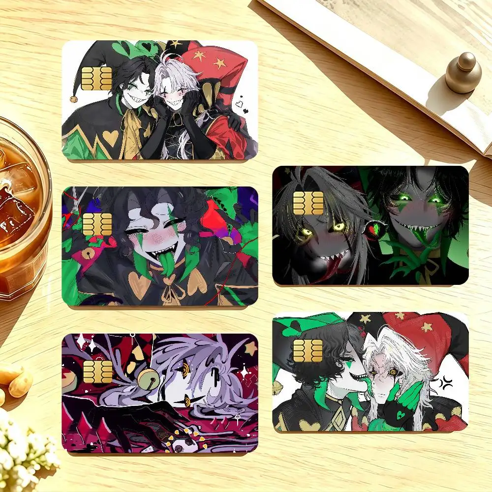 Game The F-freak Circus Pierrot Credit Card Stickers For Bank Card Bus Metro Cards Waterproof Anti-Scratch Gift 4PCS