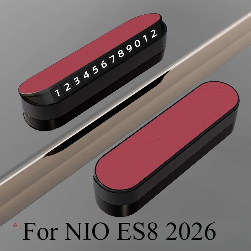 For NIO ES8 2026 Car Temporary Parking Card Phone Number Card Plate Telephone Number Car Park Stop Automobile Accessories