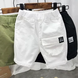 Children'S Shorts Over Children'S Summer Loose Overalls Medium Children Boys Student Casual Trend Pants Boys Cotton Shorts