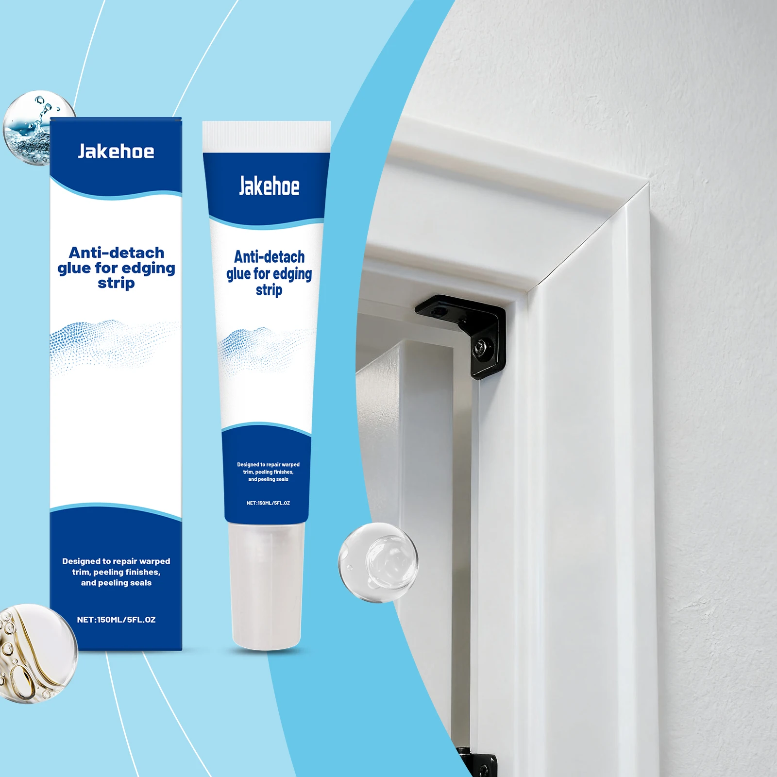 

Anti-fall Edge Banding Glue, Wood Crack Repair Multi-material Compatible, Home Decoration Edge Glue, Fits Door Frames Furniture