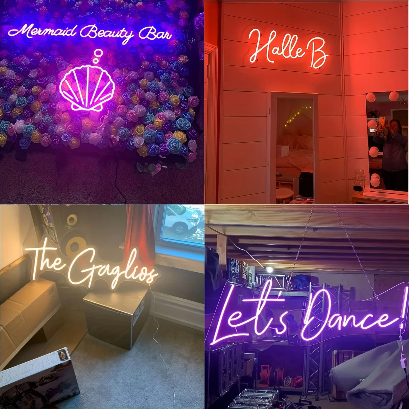 Custom LED Neon Signs Personalized Names Neon Light USB Powered Multi Font Colors For Weddings Bedroom Bar Wall Decoration Light