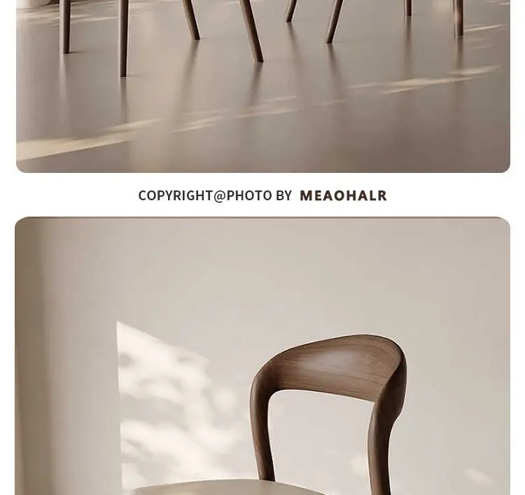 Nordic Minimalist Solid Wood Dining Chair Modern Designer Backrest Home Study Office Chair