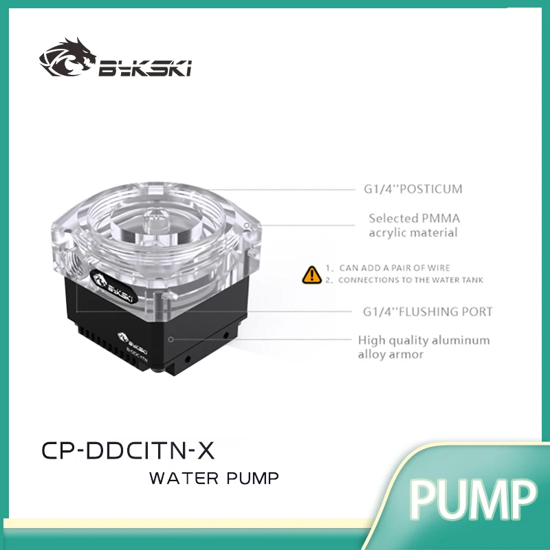 Bykski Hungary Laing DDC Pump CP-DDCITN-X  4 Meters 350L/H Maxmum Speed Max 4000rpm Support Combo 60mm Diameter Reservoir