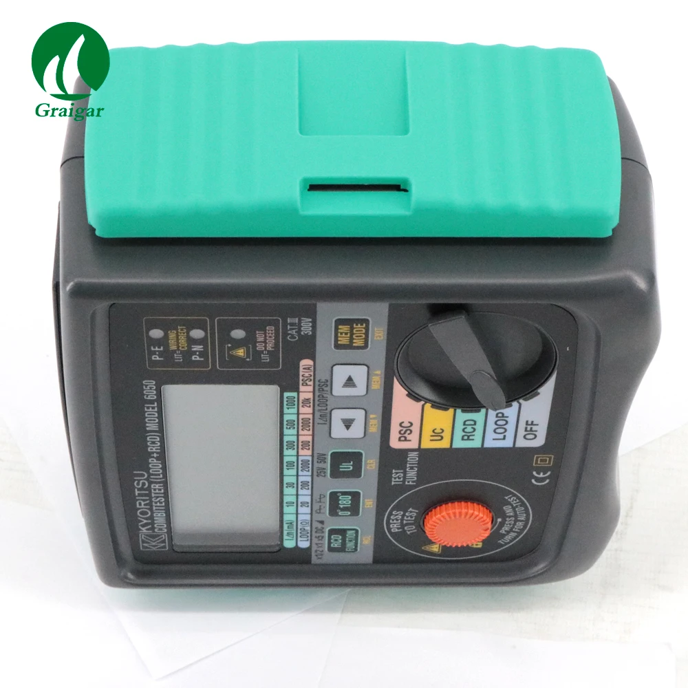 Kyoritsu 6050 เครื่องทดสอบมัลติฟังก์ชั่น Digital Combi Tester (Loop + RCD) C 20/200/2000Ohm