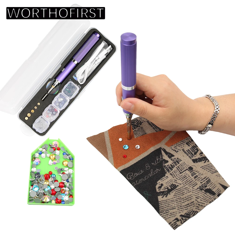 

Charging Style Hot-Fix Rhinestones Kit Crystal Hotfix Rhinestone Applicator Iron-on Strass Rhinestone DIY Clothing Decoration