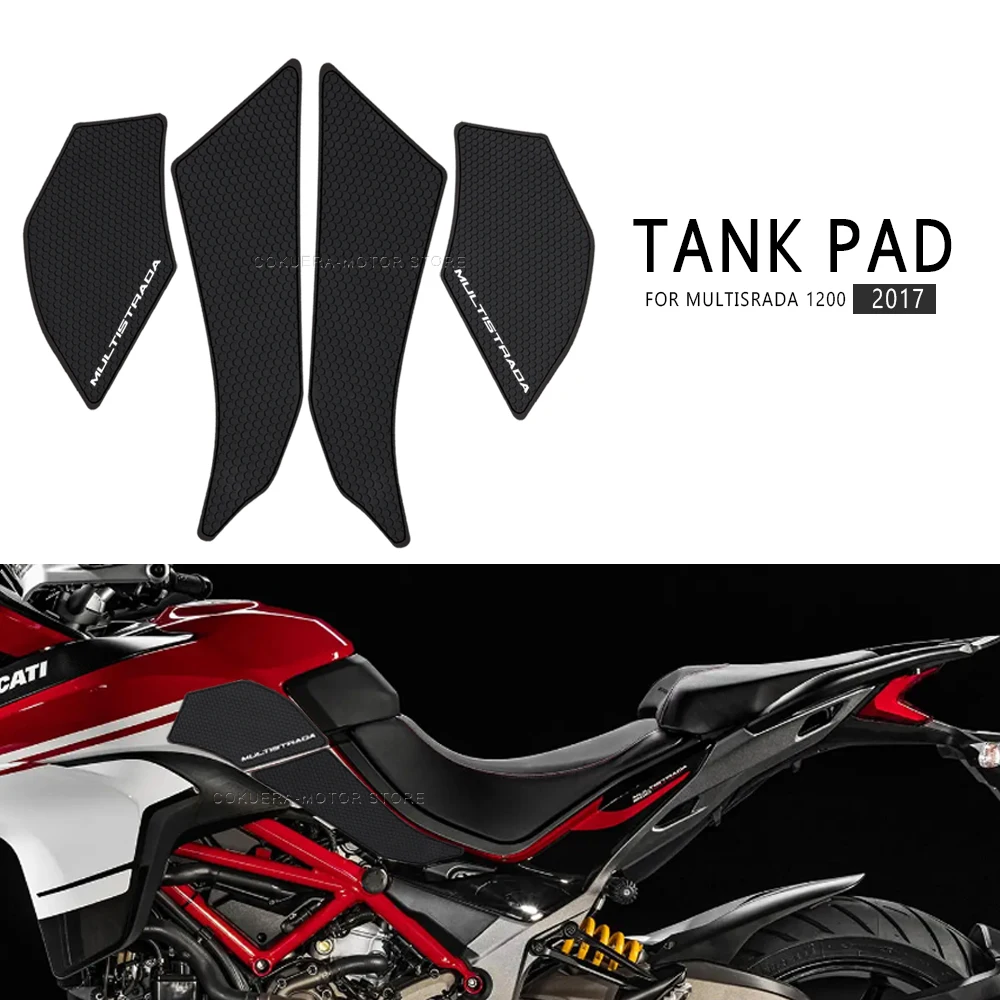 

Non-Slip Side Fuel Tank Stickers Motorcycle accessories For Ducati MULTISRADA 1200 Tank Pad Sticker