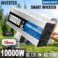 SOECOPO 10000W Power Inverter 12V To 110V 1 Socket USB 5V Car Voltage Converter Power Adapter for Car Accessories & Camping RV