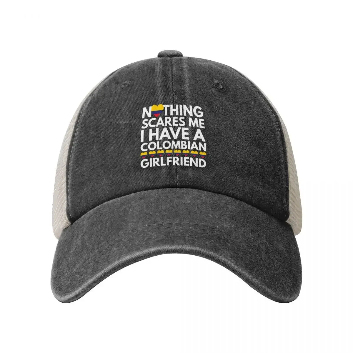 Nothing Scares Me, I have a Colombian Girlfriend Baseball Cap Rugby Vintage beach hat Women's Beach Visor Men's