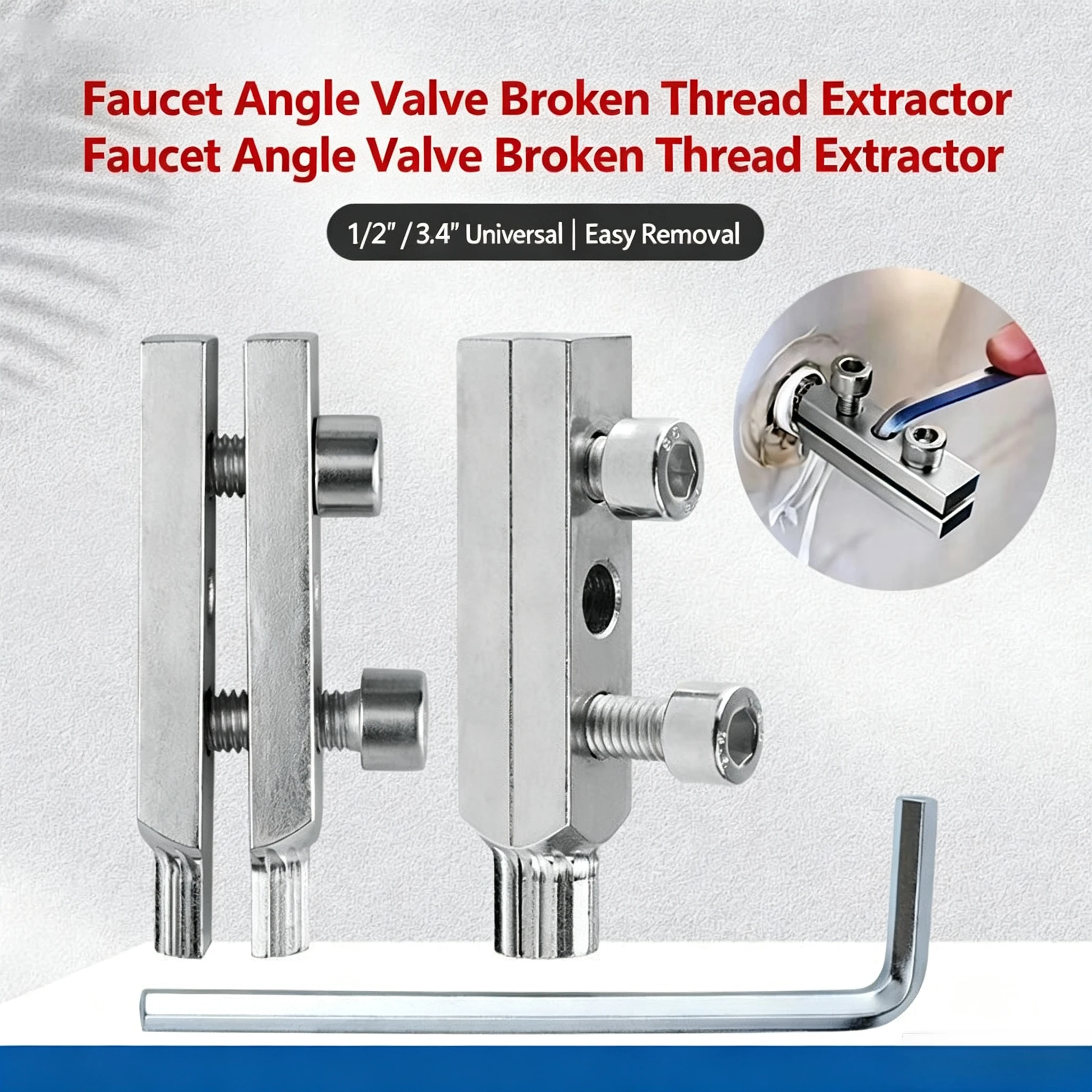 Universal Water Pipe Burst Extractor Multi Size Wire Remover for Faucet Screw Angle Valve Repair Tool