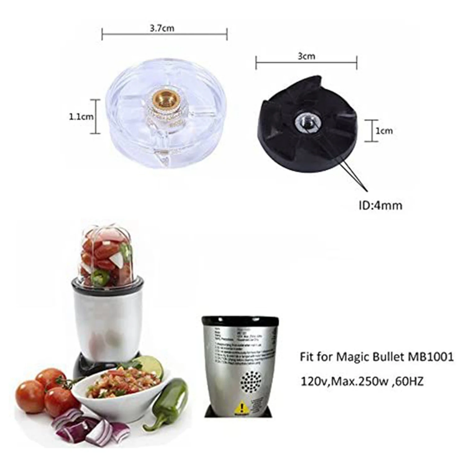 

Shopper's Appliances 6 Base Gear And Blade Gear Replacement Part With Base Gear For Magic Blender MB1001 250W Blade Gear Replace