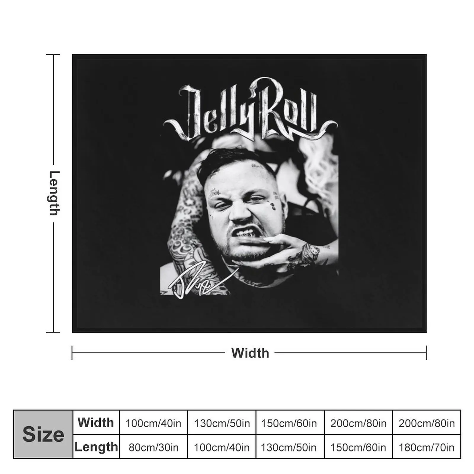 Jelly Roll Whitsit Chapel Singer Country Music Throw Blanket Beach Bed covers Blankets