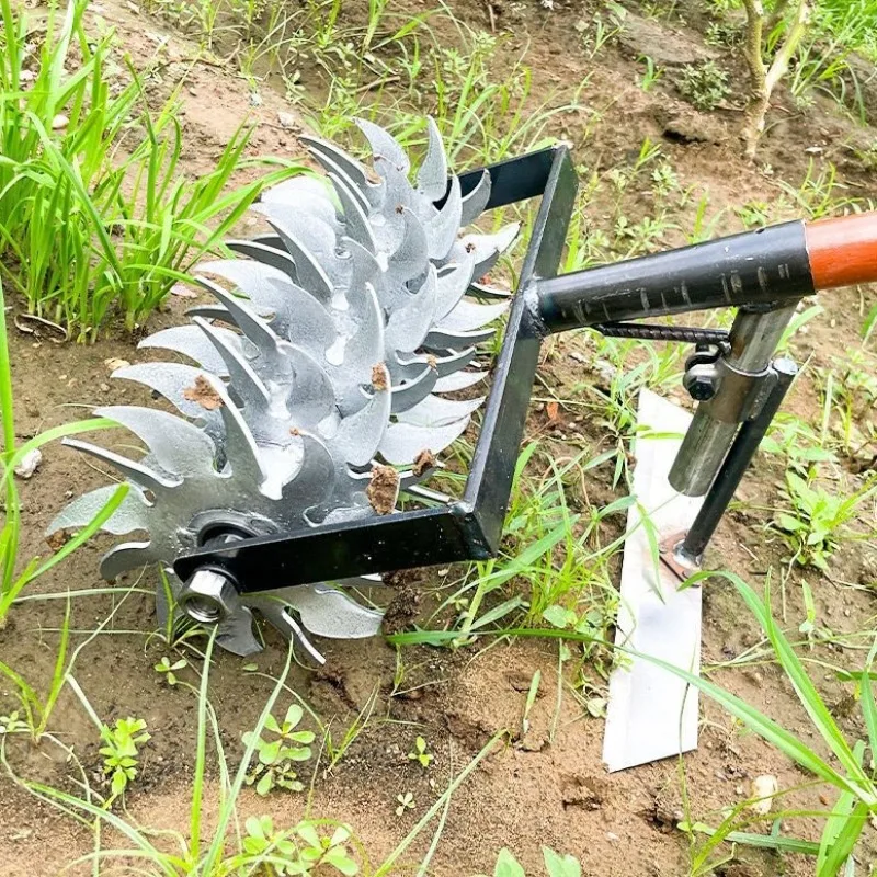 Portable Garden Hand Tools Manganese Steel Hand-pushed Type Weeding Machine Thickened Widened Professional Garden Weeders Sturdy
