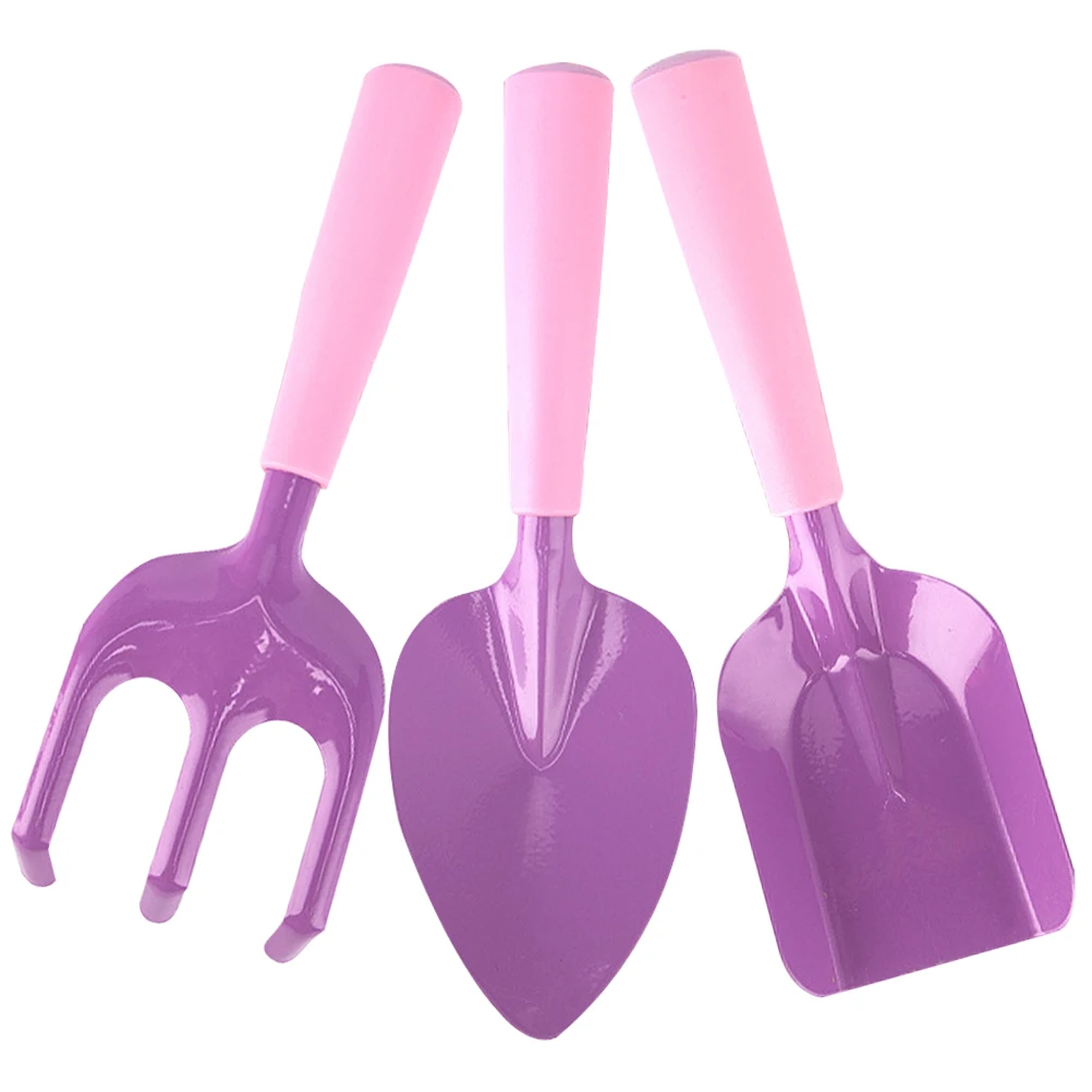 Ensemble d'outils de jardin pour enfants, outils de jardinage, pelle à sable, jouets de creusement, bac à sable de plage, jouets de plantation en plastique pour enfants, métal léger et lumineux