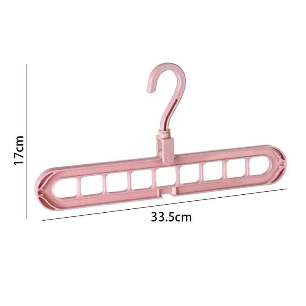 Durable 9-Hole Wardrobe Storage Rack Folding Space-saving Foldable Clothes Hanger Anti-slip Multifunctional Clothes Drying Rack