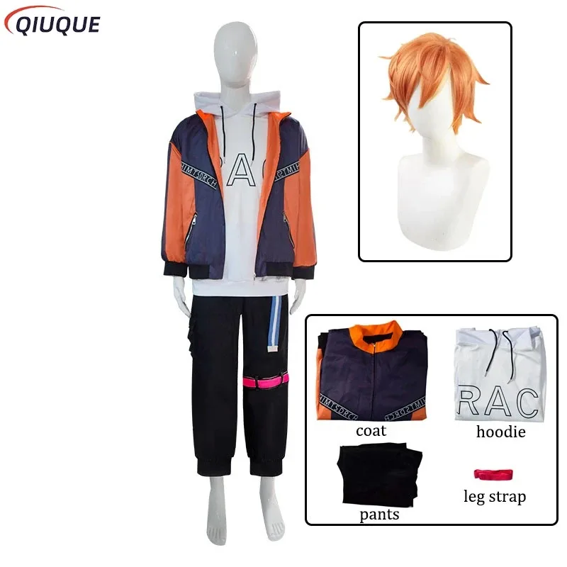 

New Halloween Cosplay Project Sekai Colorful Stage Shinonome Akito Cosplay Costume Wig PJSK Vivid BAD SQUAD BAD DOGS Outfits Ani