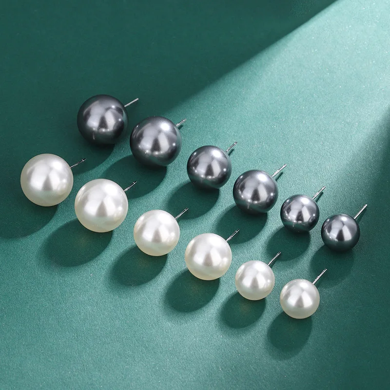 

S925 Sterling Silver 10mm White Tahitian Pearls Unusual Earrings 2023 Female South Korea Jewelry Accessories Engagement Gifts