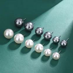 S925 Sterling Silver 10mm White Tahitian Pearls Unusual Earrings 2023 Female South Korea Jewelry Accessories Engagement Gifts