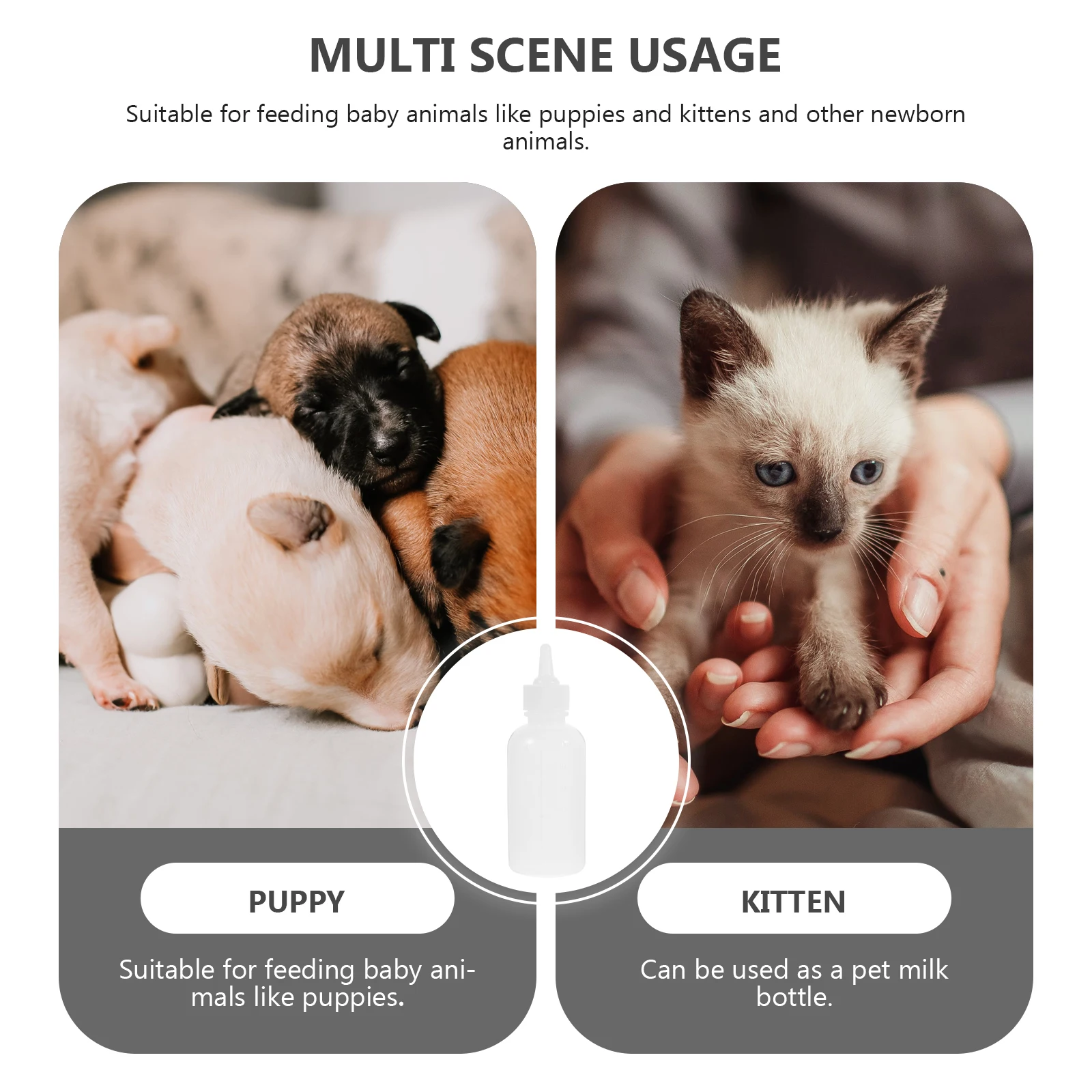 

4 Pcs Bottles Silicone Nursers Drinking Supplies Small Animal Feeding Baby