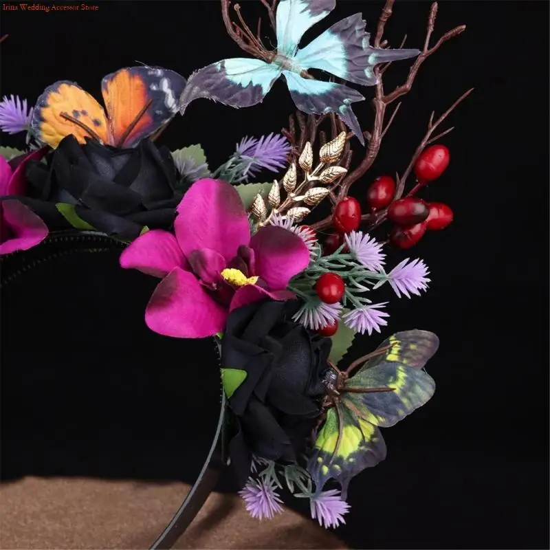 

G92D Monarchs бабочка для повязки на голову короны чай вечеринки на хэллоуин костюм бабочка головной шляпы бабочки