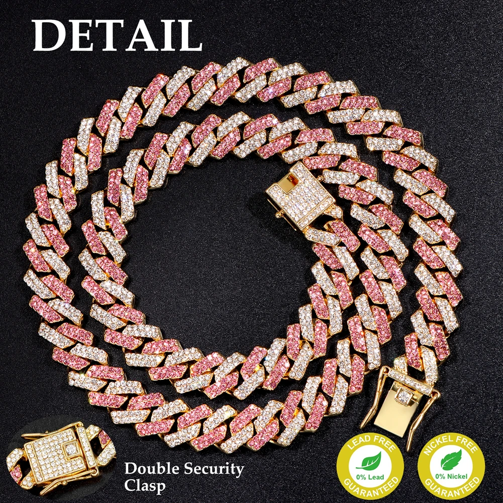 Dog Chain Diamond Cuban Link Chain With Design Secure Buckle Pet Cat Dogs Collar Necklaces Pet Items Accessories Dropshipping