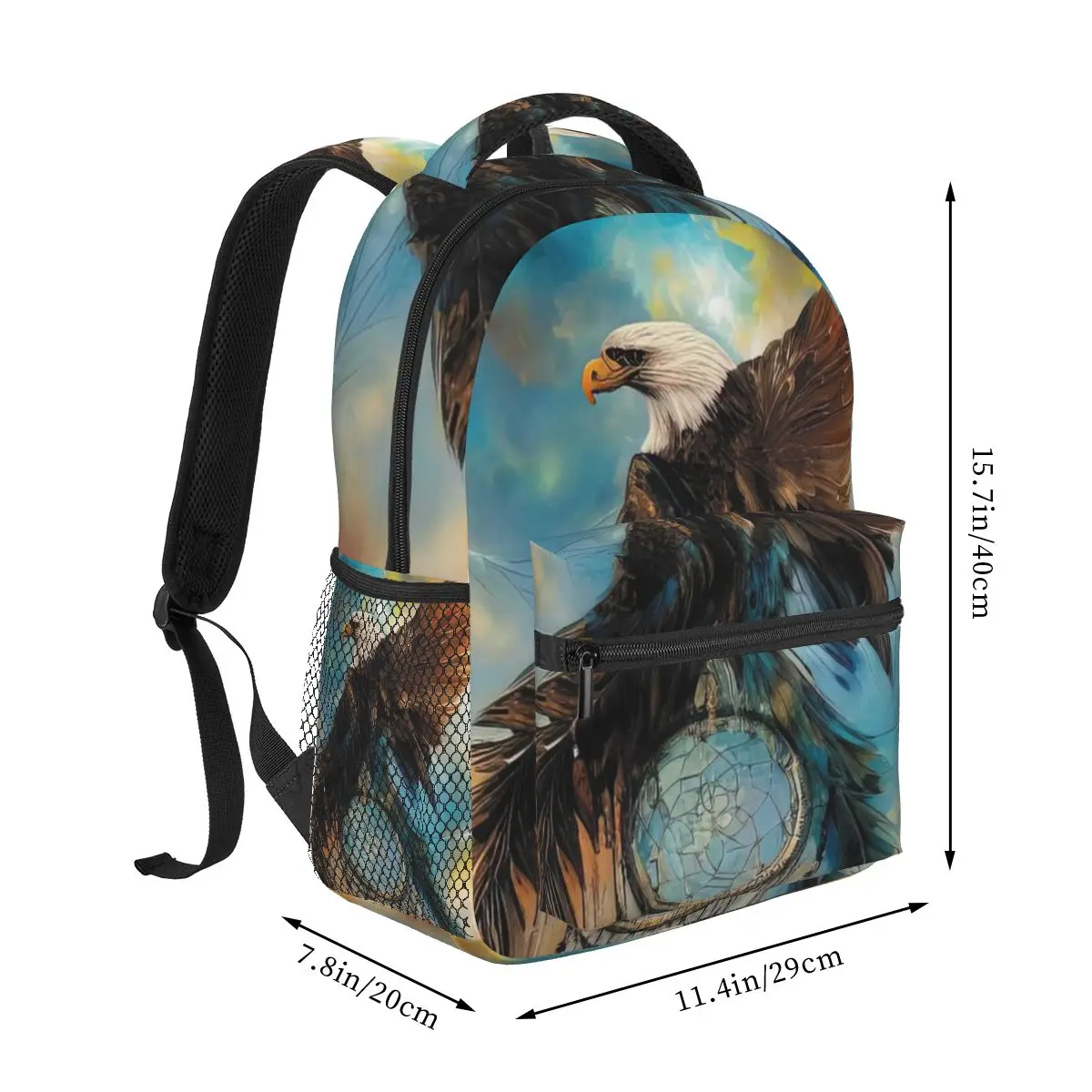 Dreamcatcher Eagle Backpack for Girls Boys Travel RucksackBackpacks for Teenage school bag