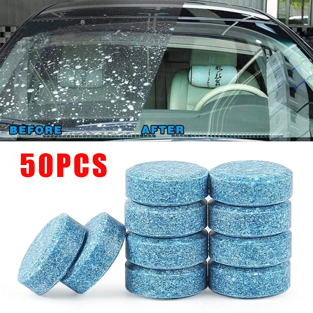 50pcs Car Window Cleaner Easy to store Family Effervescent Tablet Automotive Cleaning Articles Car Accessory