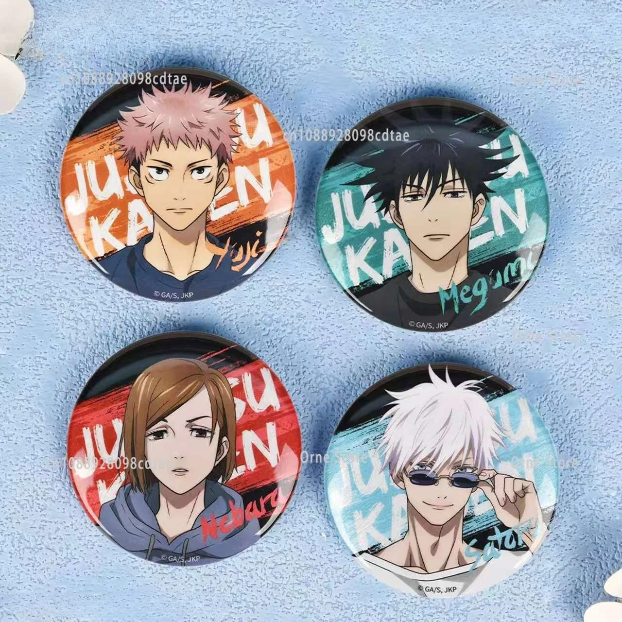 

58MM Jujutsu Kaisen Round Badge Casual Theme Role Playing Accessories Anime Costume Backpack Accessories Halloween Gift