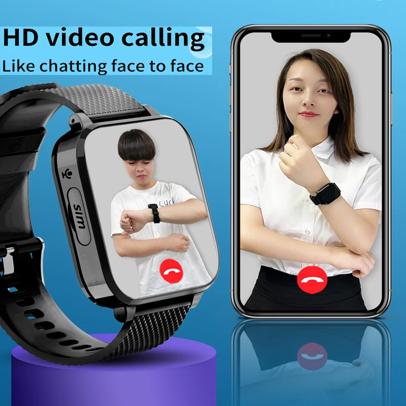 New 4G Kids Smart Watch GPS Wifi ROM 8G SOS Tracker Location Video Call Students Phone Watch Children Smartwatch Girls Boys