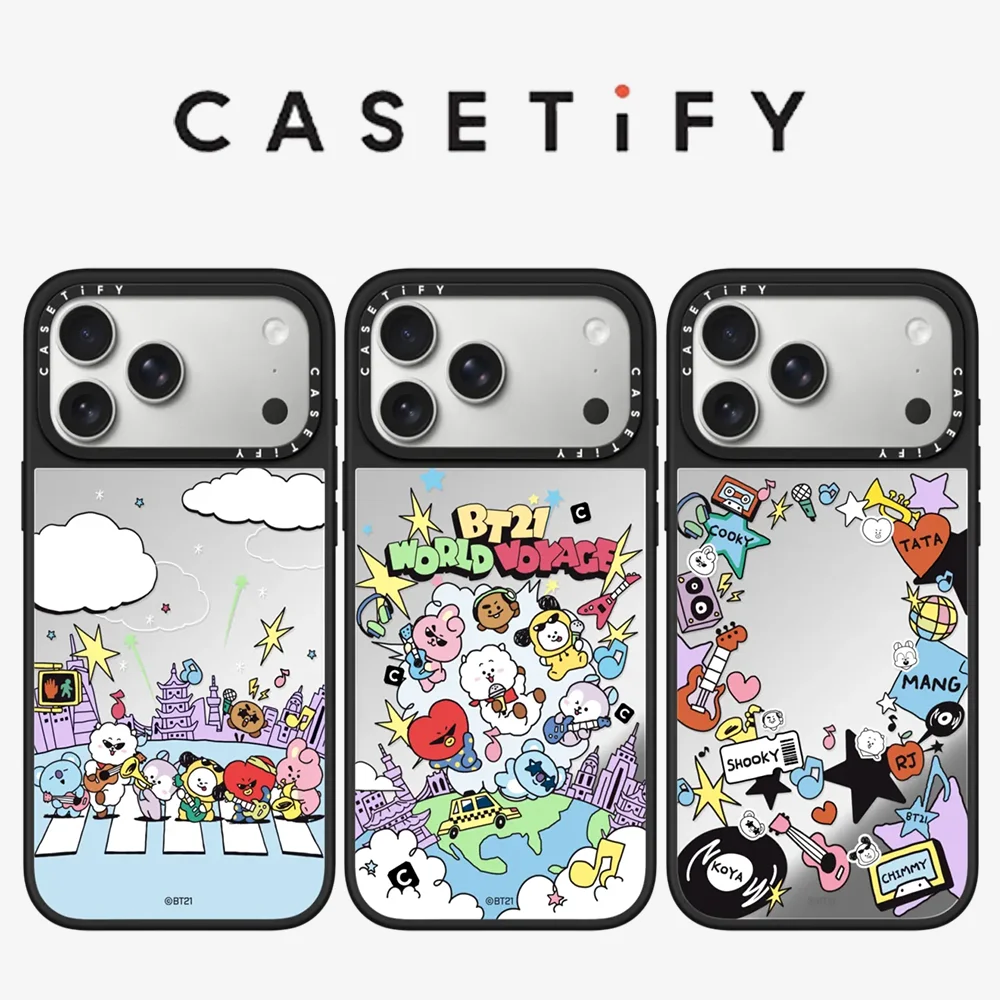 CASETiFY × BT21 WORLD VOYAGE Music Camp Series Phone Case for iPhone 17 16 15 13 14 Pro Max Plus Air Magnetic Protect Cover