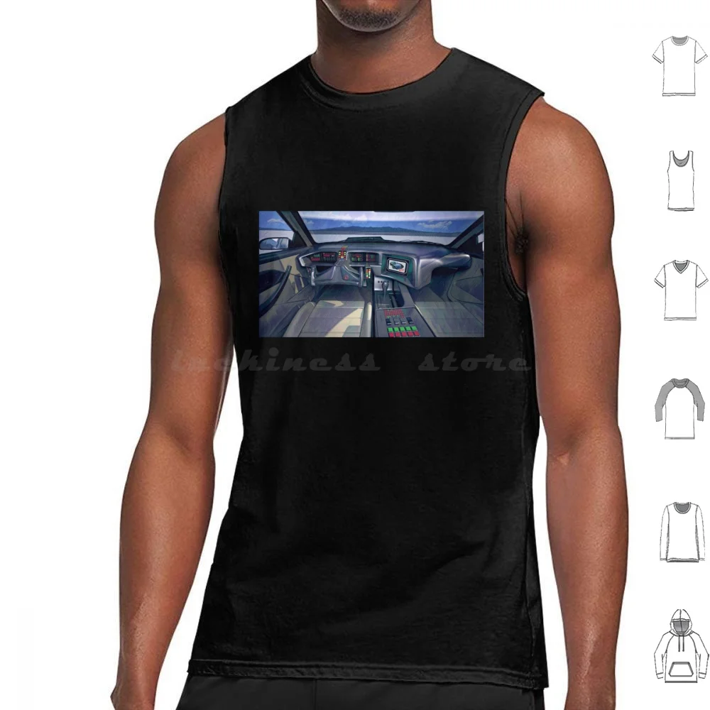 Kitt Cockpit Tank Tops Vest Sleeveless Kitt Cockpit Kitt Cockpit Retro Auto Car Car Interior Interior Michael Knight Michael