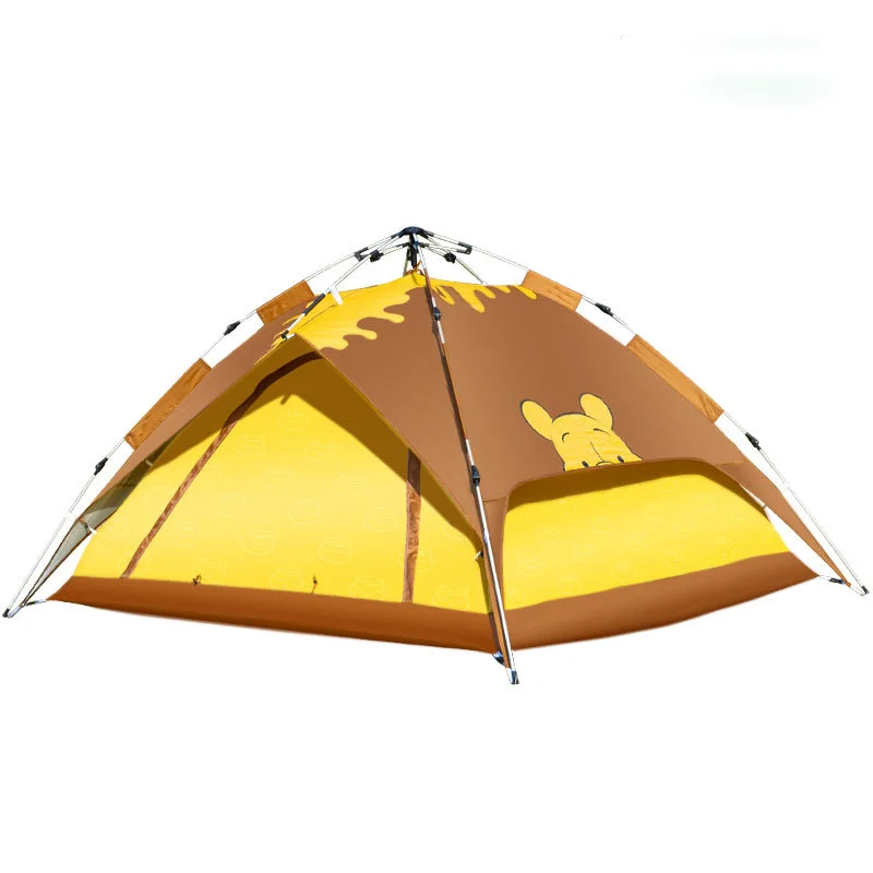 Outdoor rainproof folding tent thickened sun protection, Full-automatic Double Beach tent Camping Rainproof Camping Tent