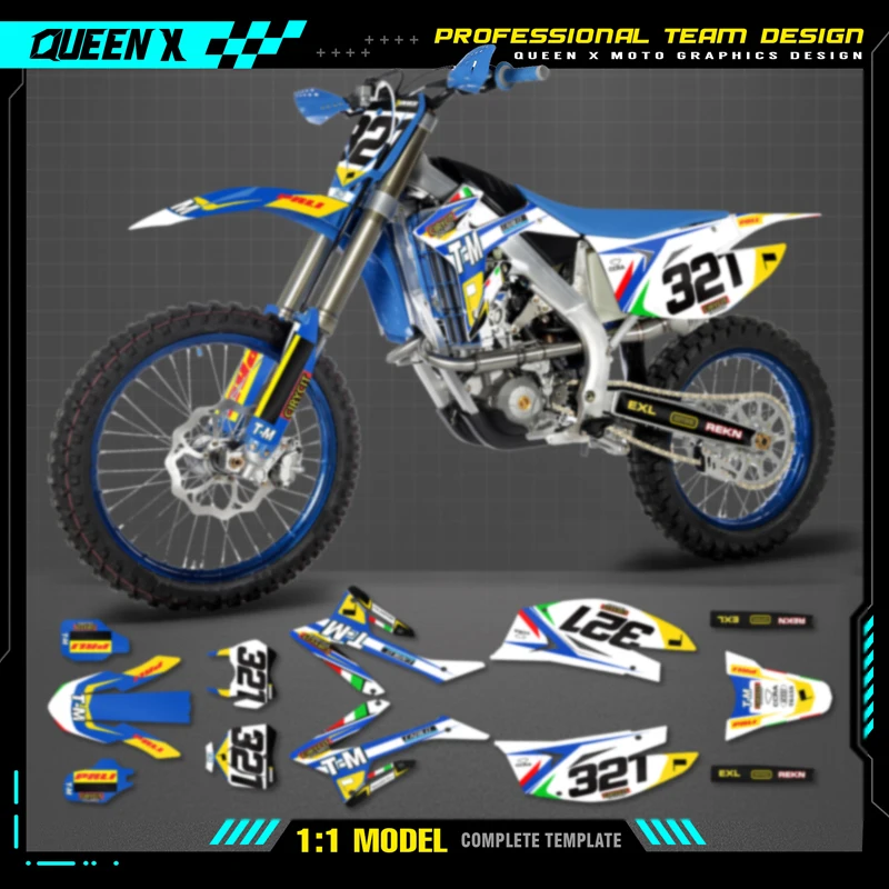 

Queen X MOTOR Custom Team Graphics Decals Stickers Kit For TM RACING Decal 2015 2016 2017 2018 2019 2020 2021 002