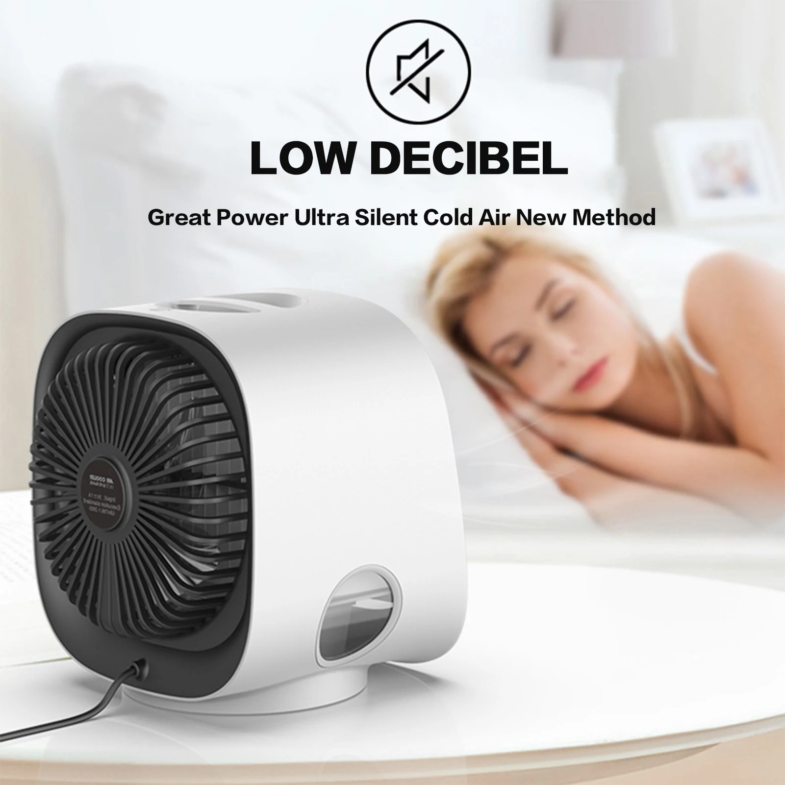 USB  Air Conditioner Fan Adjustable Multi-Levels Humidifier Suitable for Hot Summer Days