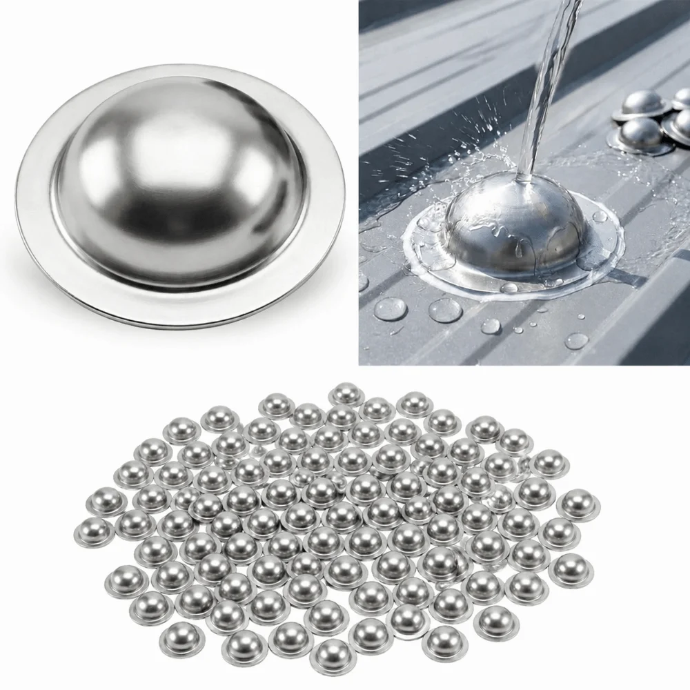 5PCS Stainless Steel Roofing Screw Caps Quick Install Sealant Design Screw Hole Sealant Cover Durable Material Waterproof Seal