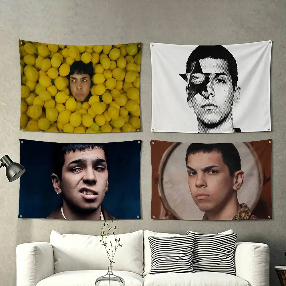 F-Famous Argentine Rapper Milo J  Flags for Bedrooms Home Decor Items Outdoor Decors Garage Decoration Flaga