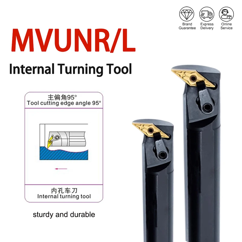 1PCS S20R-MVUNR16 S25S-MVUNR16 S32T-MVUNR16 Internal Turning Tool Holder S20R-MVUNL16 S25S-MVUNL16 CNC Lathe Cutter Tools