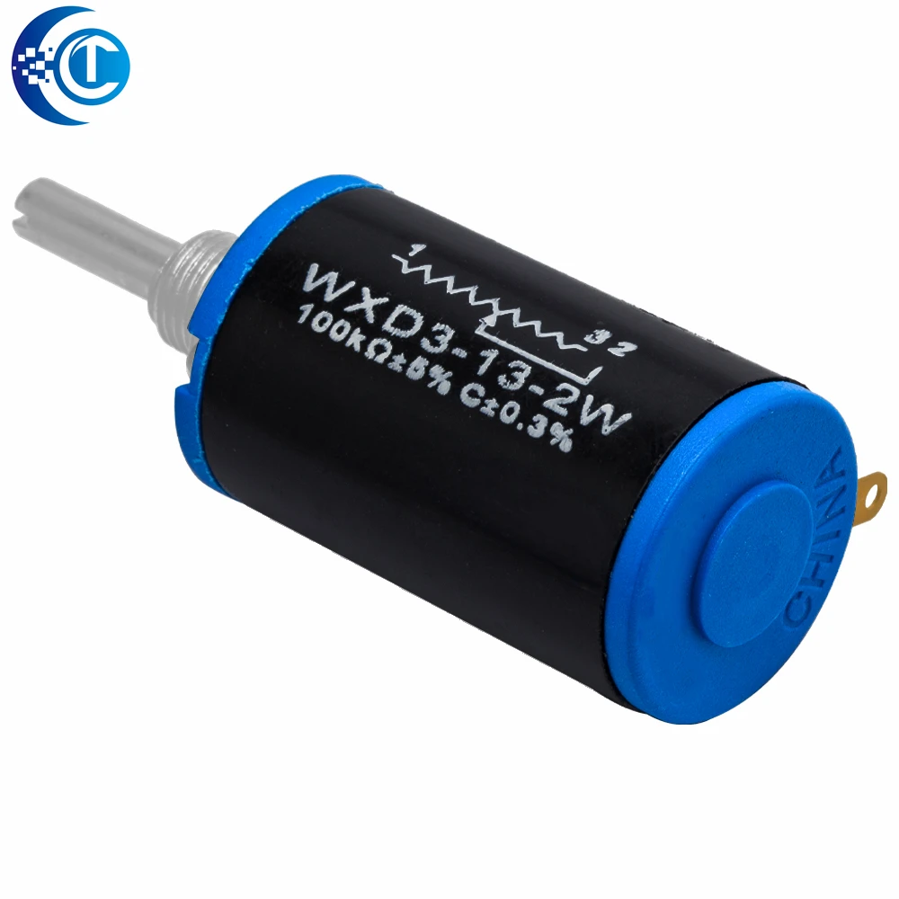1PCS WXD3-13 Wirewound Potentiometer (2W): 100Ω-100KΩ Range – Includes 100, 200, 220, 470, 680Ω & 1K-100KΩ Values