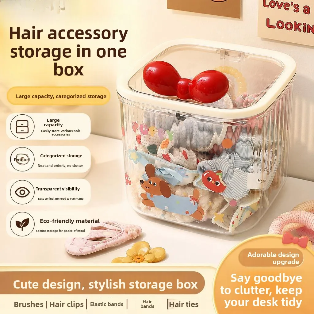 large-capacity-baby-hair-clip-storage-box-children's-hair-ties-elastic-bands-hair-accessories-organizer-desktop-storage-bin
