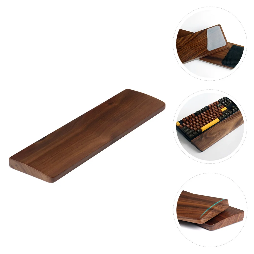 

1pcs Solid Walnut Wood Wrist Rest 440Mm Natural Texture Ergonomic Keyboard Support For Laptop Computer Wooden Wrist Pad