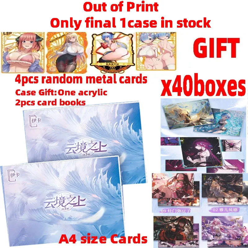 2024 Karty Story Bogini Ika Cloud Realm 5 Seies A4 Duża karta Waifu Booster Box Tcg Zabawki i hobby Prezent