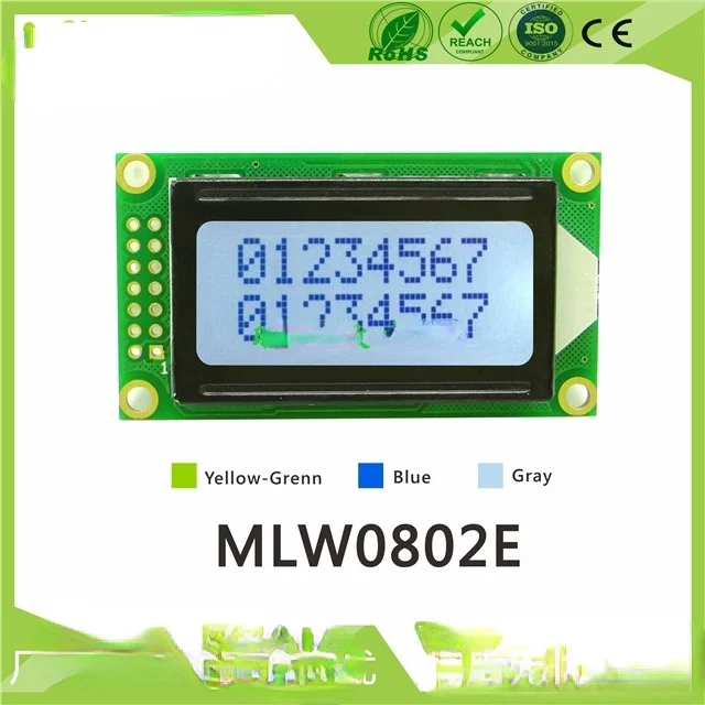 LCD 0802 Layar LCD Ukuran Kecil Modul LCD 8X2 Karakter Layar Port Paralel 5V 0802E