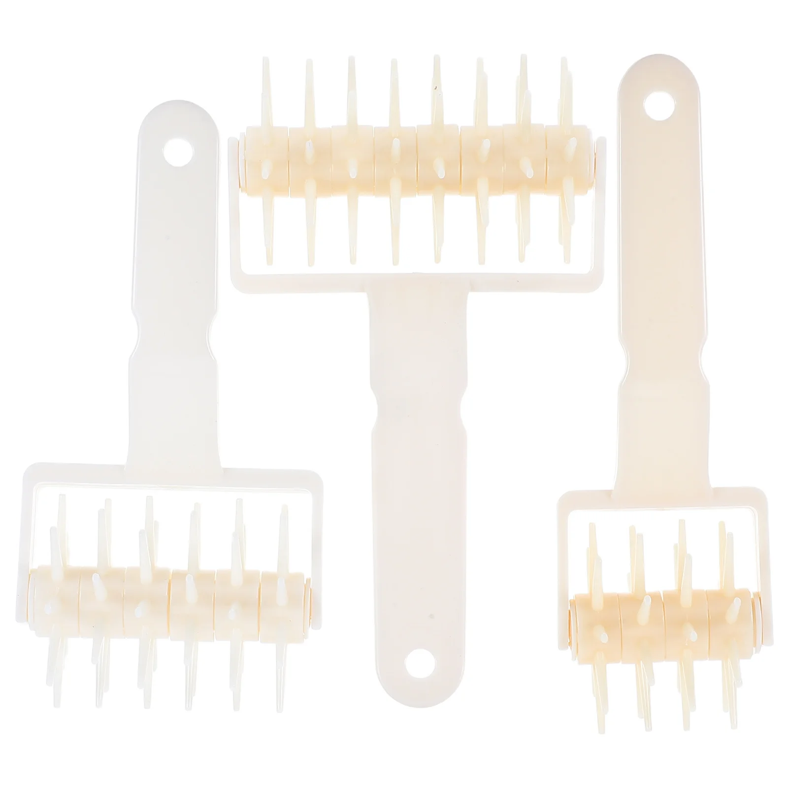 3 قطعة يده العجين دوكر الأسطوانة البلاستيك البيتزا ثقب صانع أداة لخبز الكوكيز الفطائر المعجنات تنوعا استخدام المطبخ #1