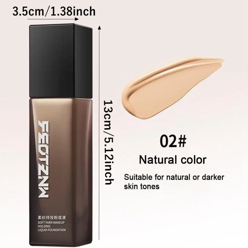 新しい防水リキッドファンデーション、オイルコントロールマットファンデーションコンシーラークリーム、軽量で汗に強いフェイスファンデーションクリーム