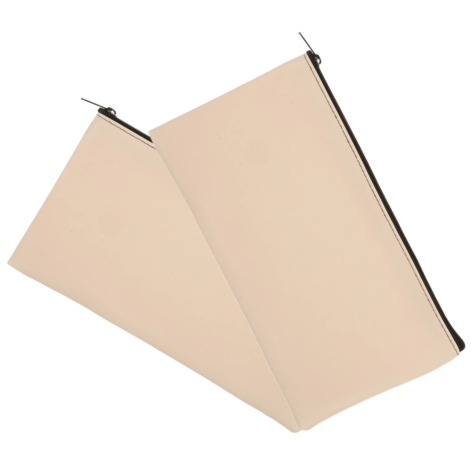 

2Pcs Money Bags PU Zipper Bill Bags Receipt Organizer Cash Pouches Heavy Duty Secure Lottery Ticket Holders