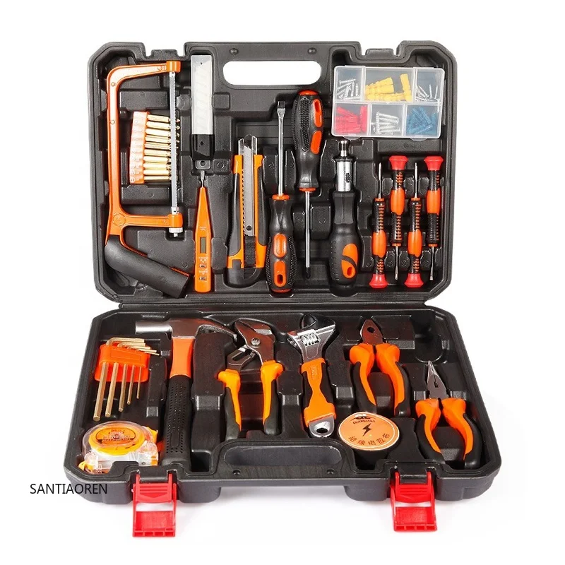 

2025New General Household Hand Tool Kit with Plastic Tool Box Hardware&Tool Set