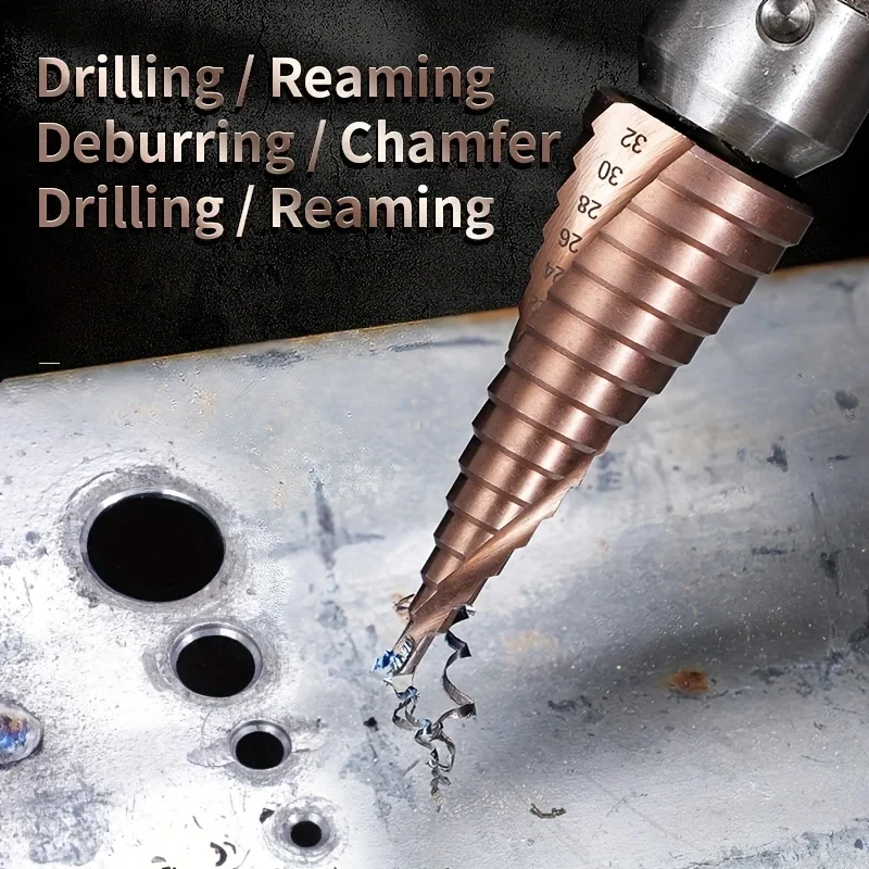 رافورد 4-12/4-20/4-32 مللي متر M35 الكوبالت خطوة مثقاب الخشب مدبب HSS-CO HSS مثقاب الخشب دوامة الأخدود مثلث عرقوب للفولاذ المقاوم للصدأ